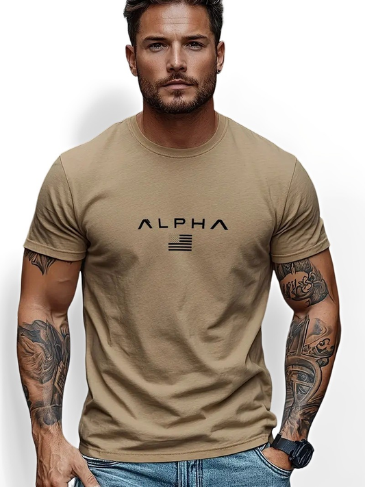 Neal - Yksinkertainen T-paita pyöreällä kauluksella miehille