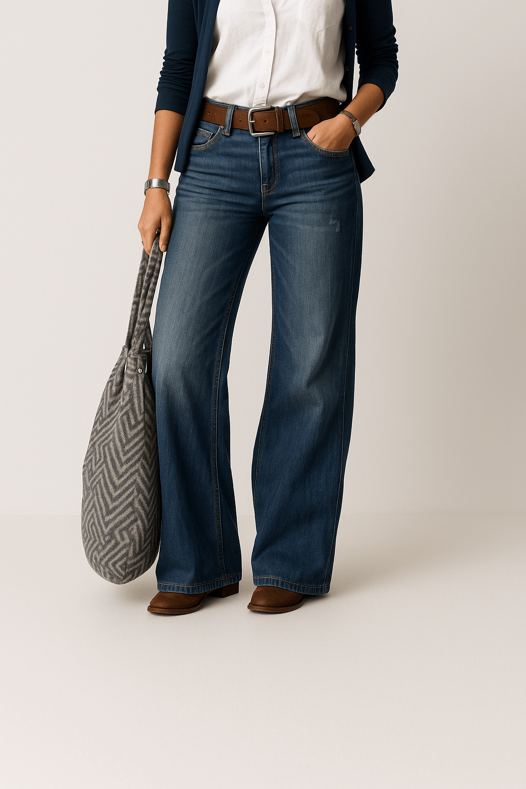 Majken – Laajalahkeiset Denim-farkut