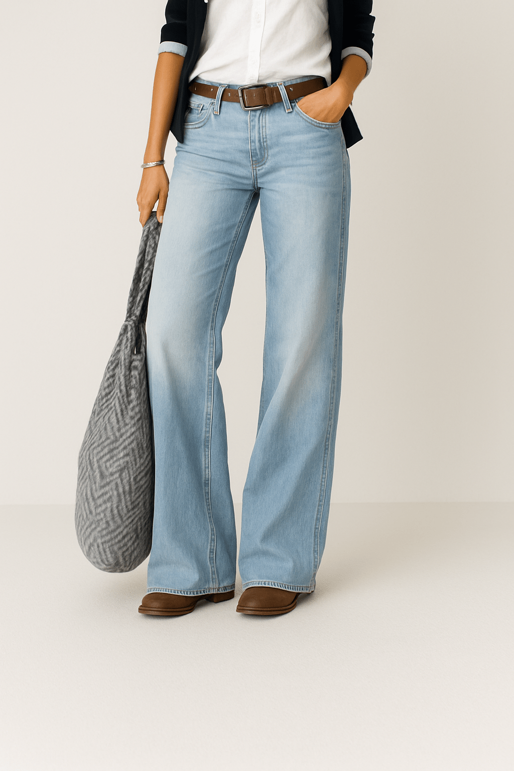 Majken – Laajalahkeiset Denim-farkut
