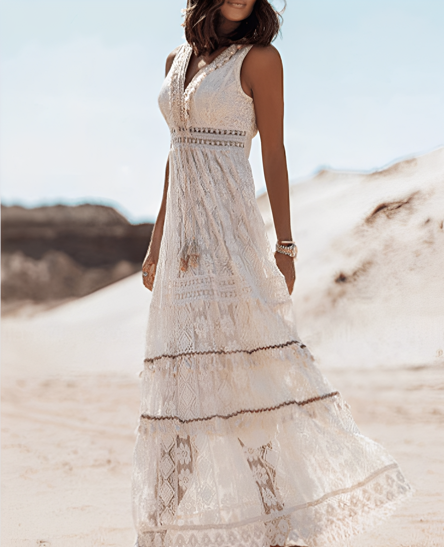 Paige – Boho-pitsimekko