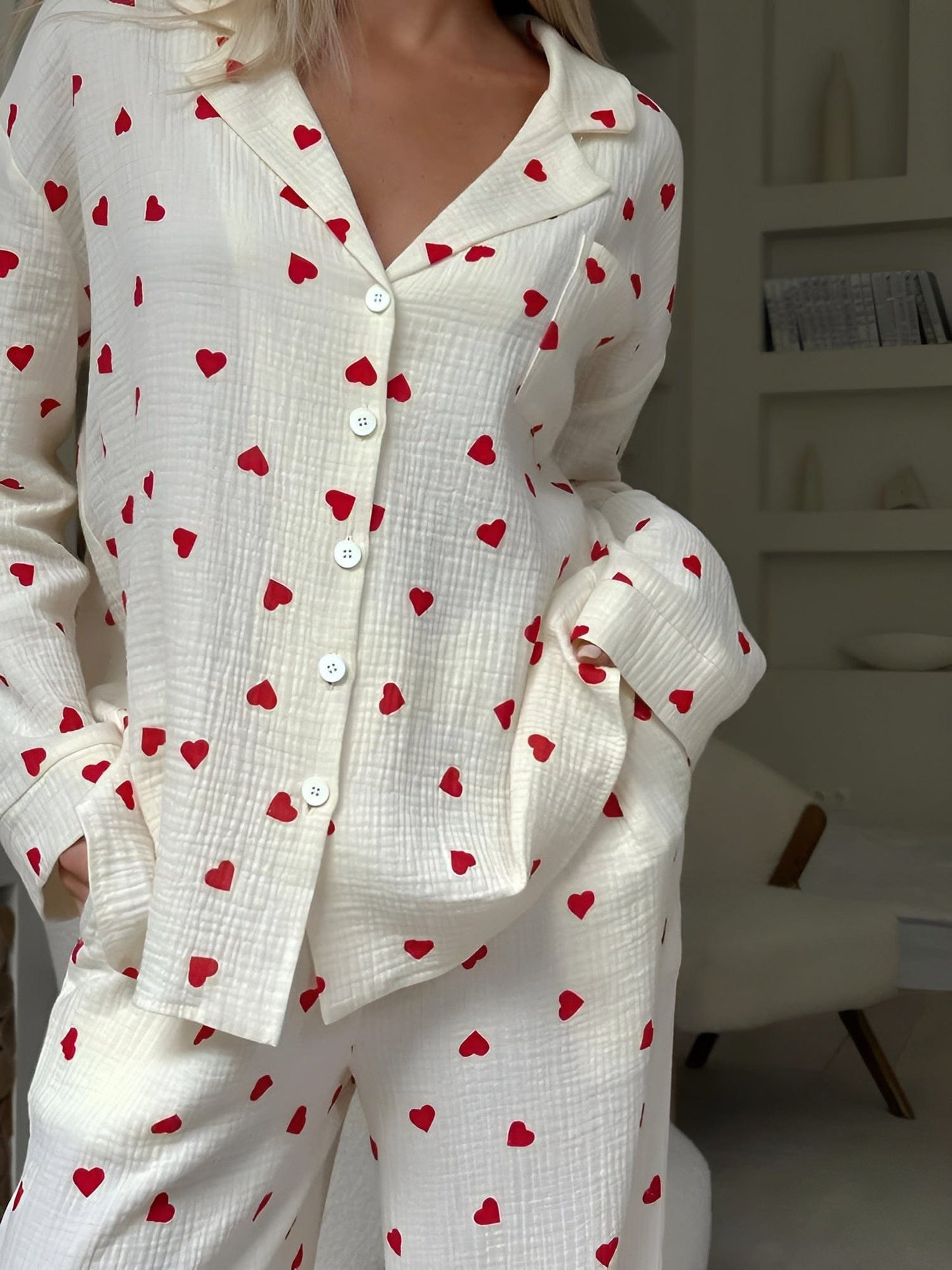 Lola – Tyylikäs pyjama sydänkuviolla
