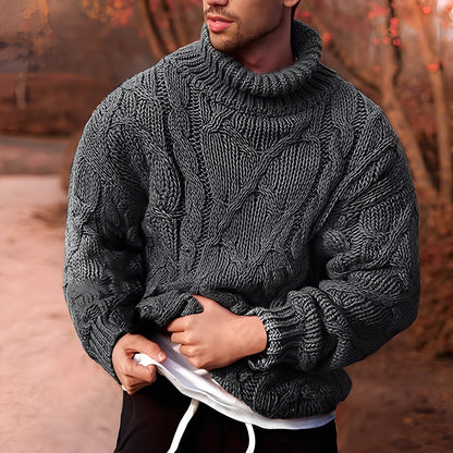 Adrian - Tyylikäs, karkeasti neulottu villapaita miehille