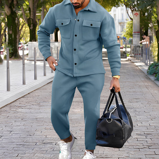 Kent - Rento slim-fit-setti paita ja housut miehille