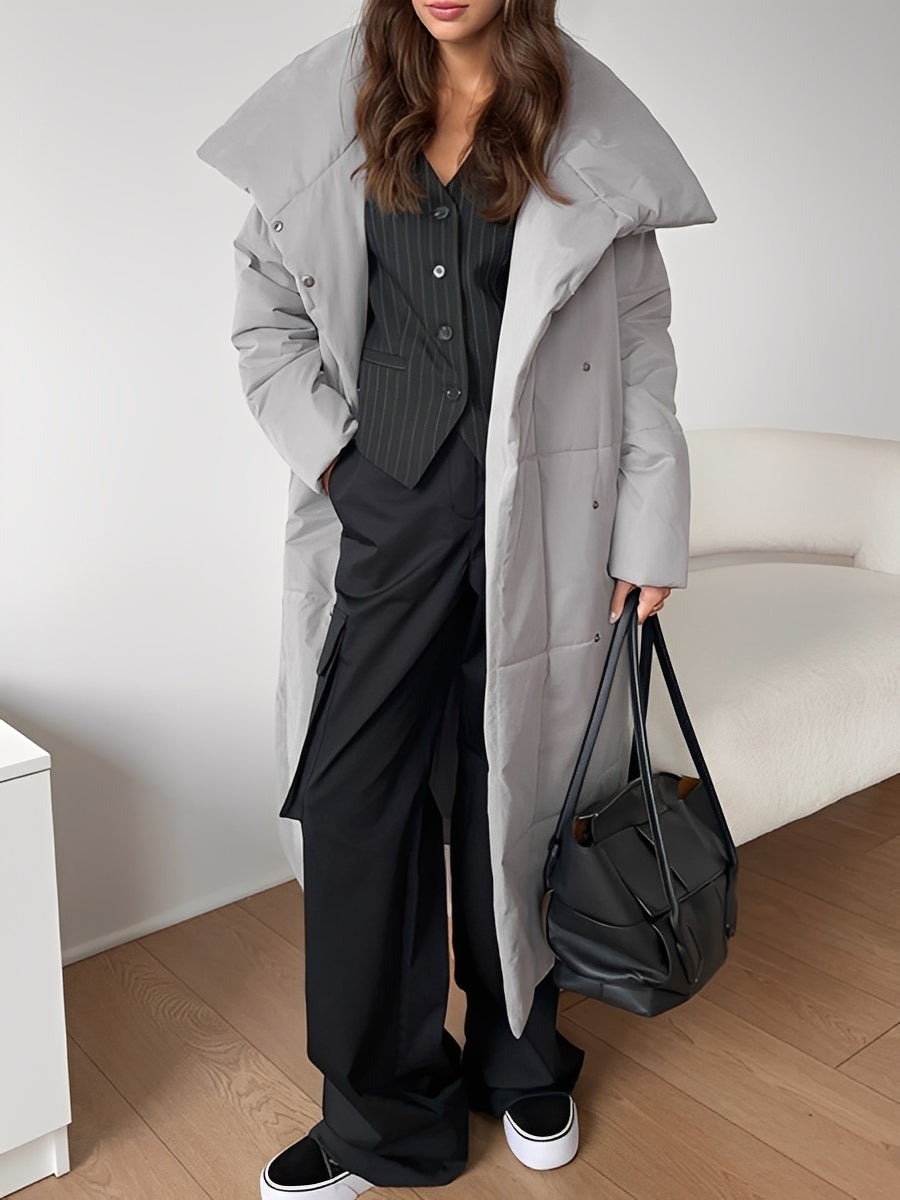 Adaline - Pitkä, lämmin, topattu takki naisille