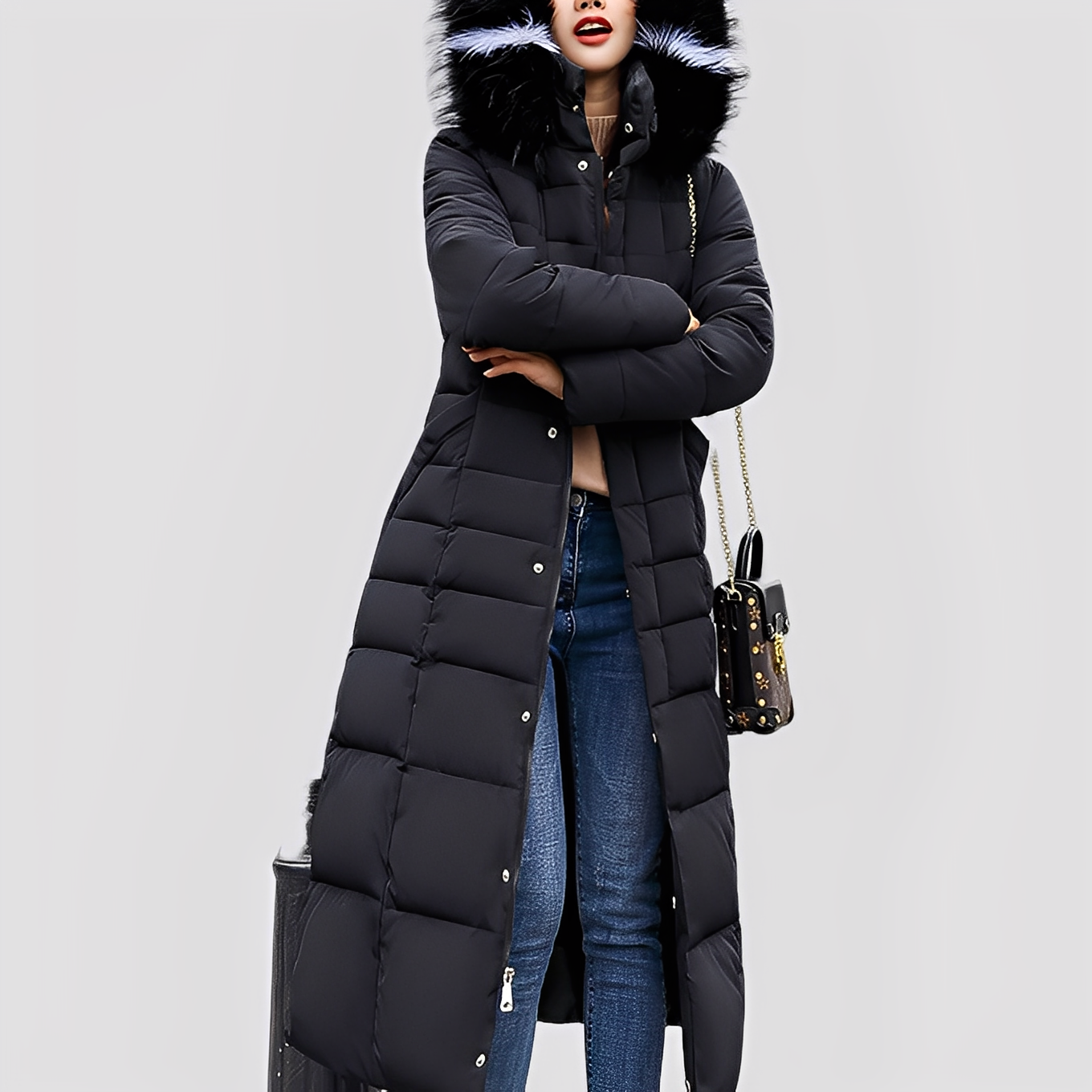 Mollie - Muotikas, topattu pitkä takki naisille