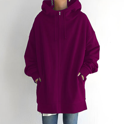 Eleanor - Tyylikäs ylisuurikokoinen samettihuppari naisille