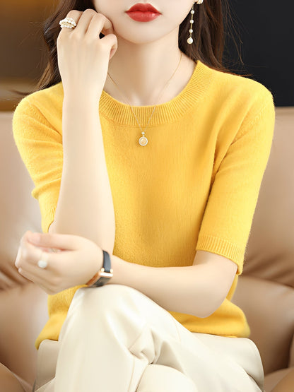 Blandine - Naisten lyhythihainen villapaita