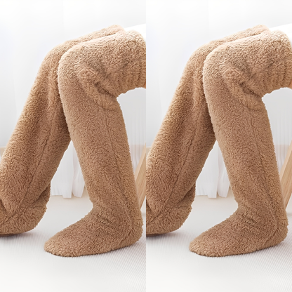 Camellia - Lämpimät, polvenylittävät talvisukat naisille