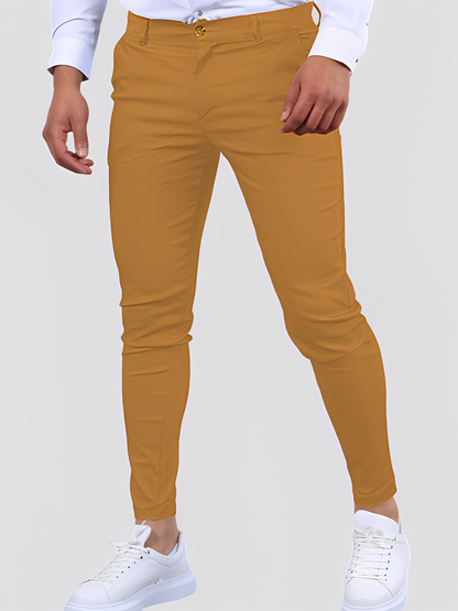 Shelton - Rento stretch-housut kapealla istuvuudella miehille