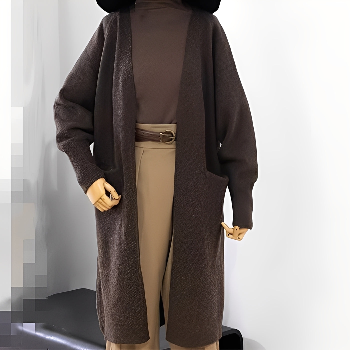 Claudie - Pitkä klassinen naisten villatakki