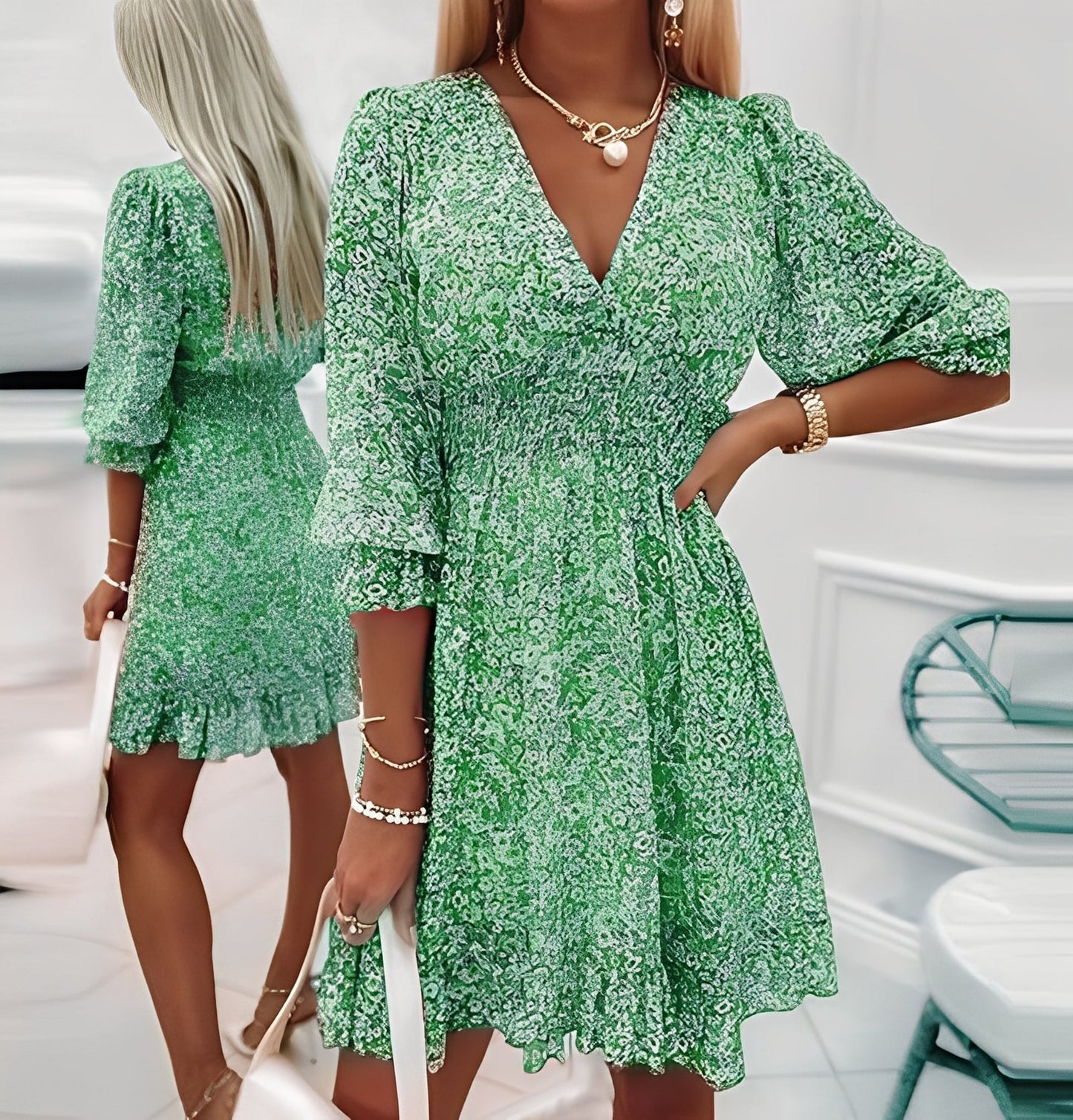 Jeanine - Elegantti neulemekko naisille