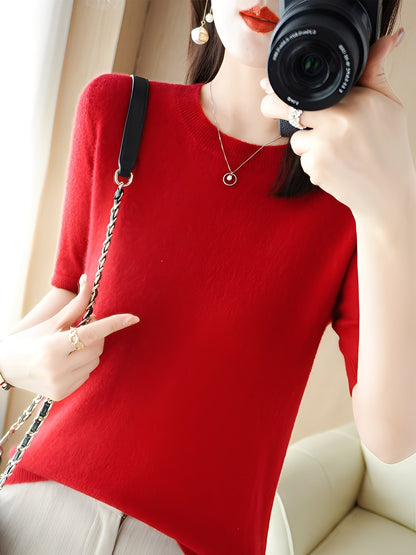 Blandine - Naisten lyhythihainen villapaita