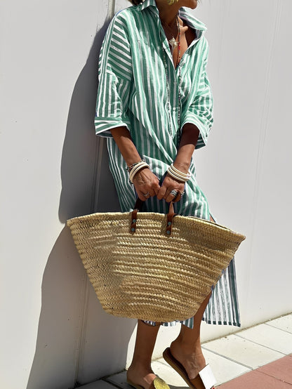 Amélie - Klassinen raidallinen mekko naisille