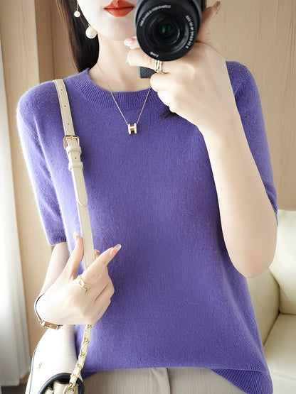 Blandine - Naisten lyhythihainen villapaita