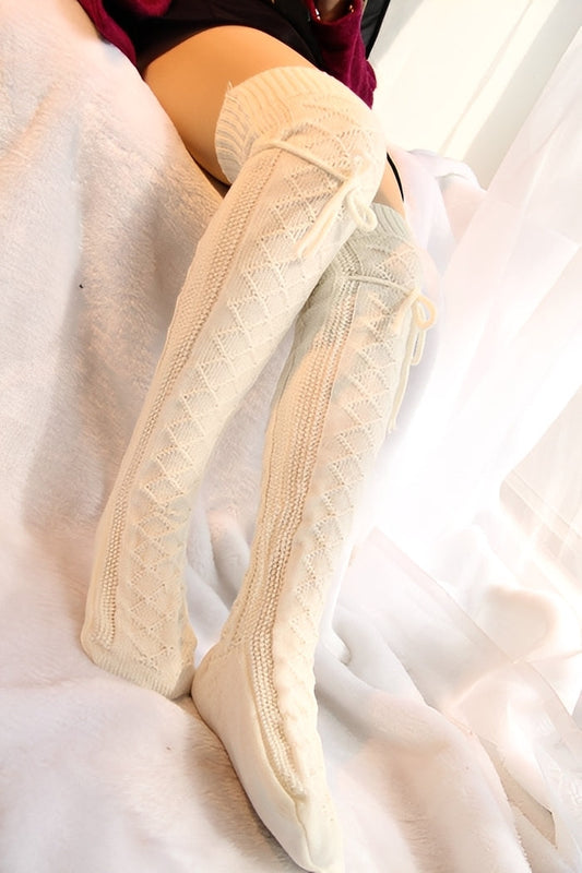 Rozanne - Tyylikkäät, lämpimät yli polven sukat naisille