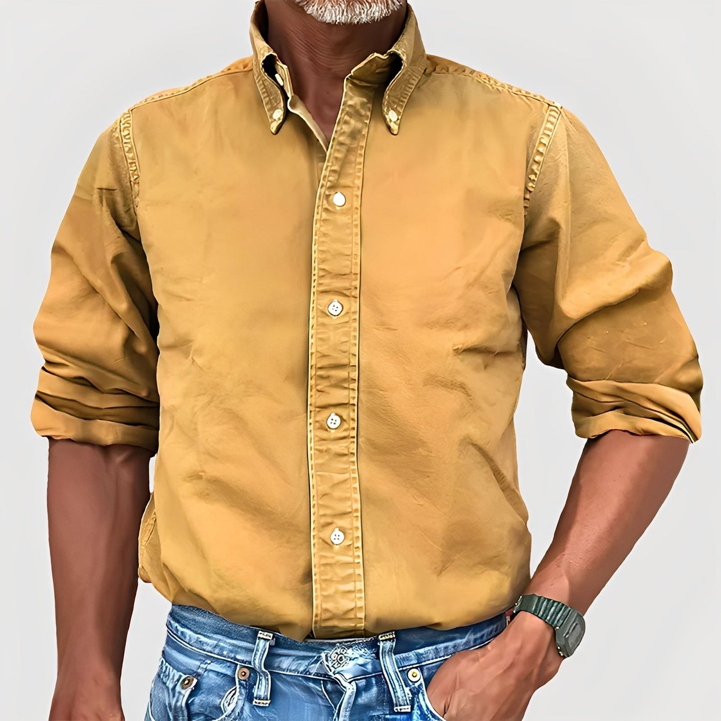 Micheal - Mukava vapaa-ajan paita pitkillä hihoilla miehille