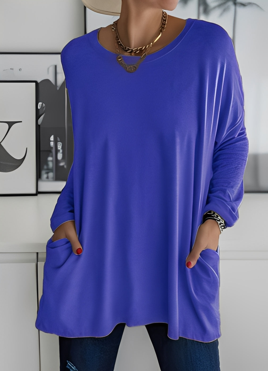 Shanene - Yksinkertainen, rento villapaita naisille