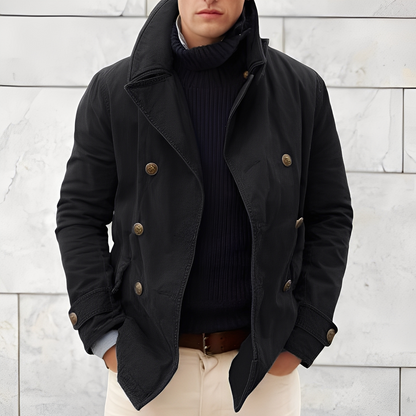 Tyrrell - Moderni, lämmin nappitakki miehille