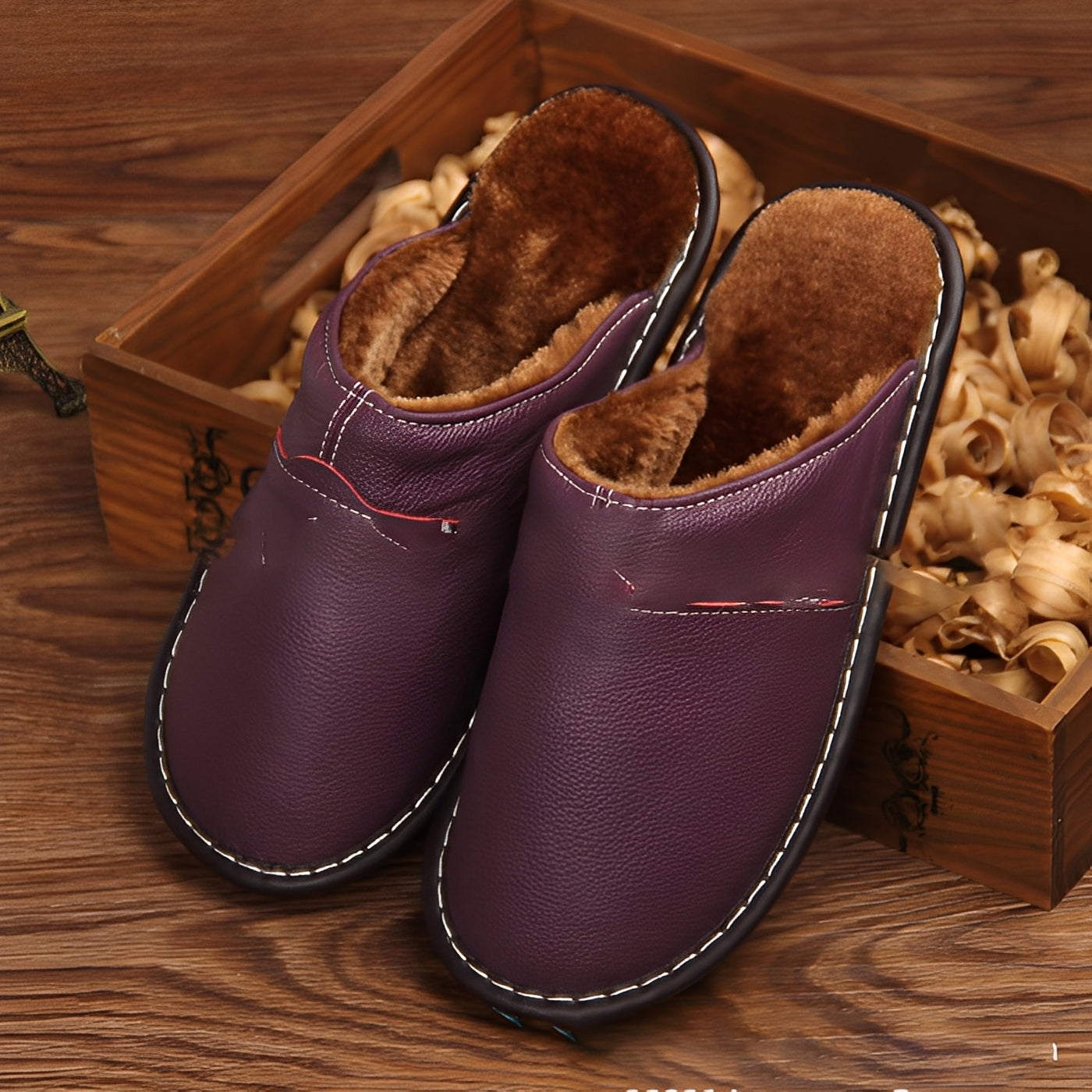 Xavier - Lämpimät puuvillasandaalit miehille