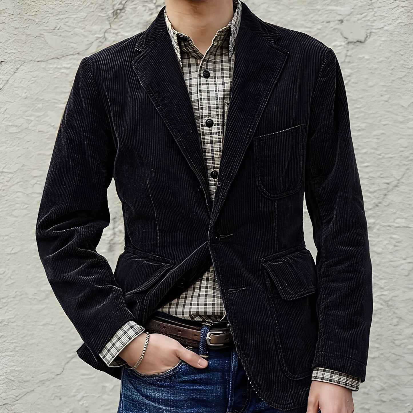 Dalton - Rento villatakki taskuilla miehille