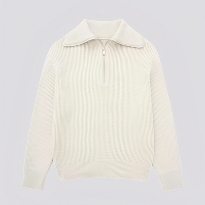 Christine - Tyylikäs raidallinen vetoketjullinen villapaita naisille