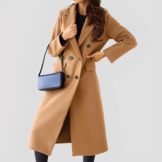 Jasmin - Elegantti kaksirivinen pitkä takki naisille