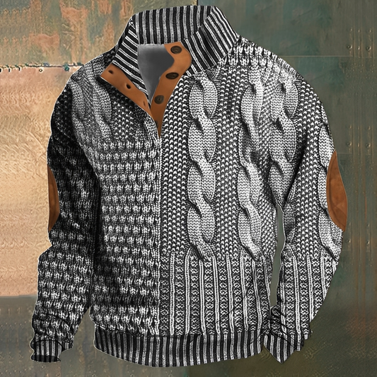 Nazaire - Miesten 3D-painettu kuviollinen villapaita