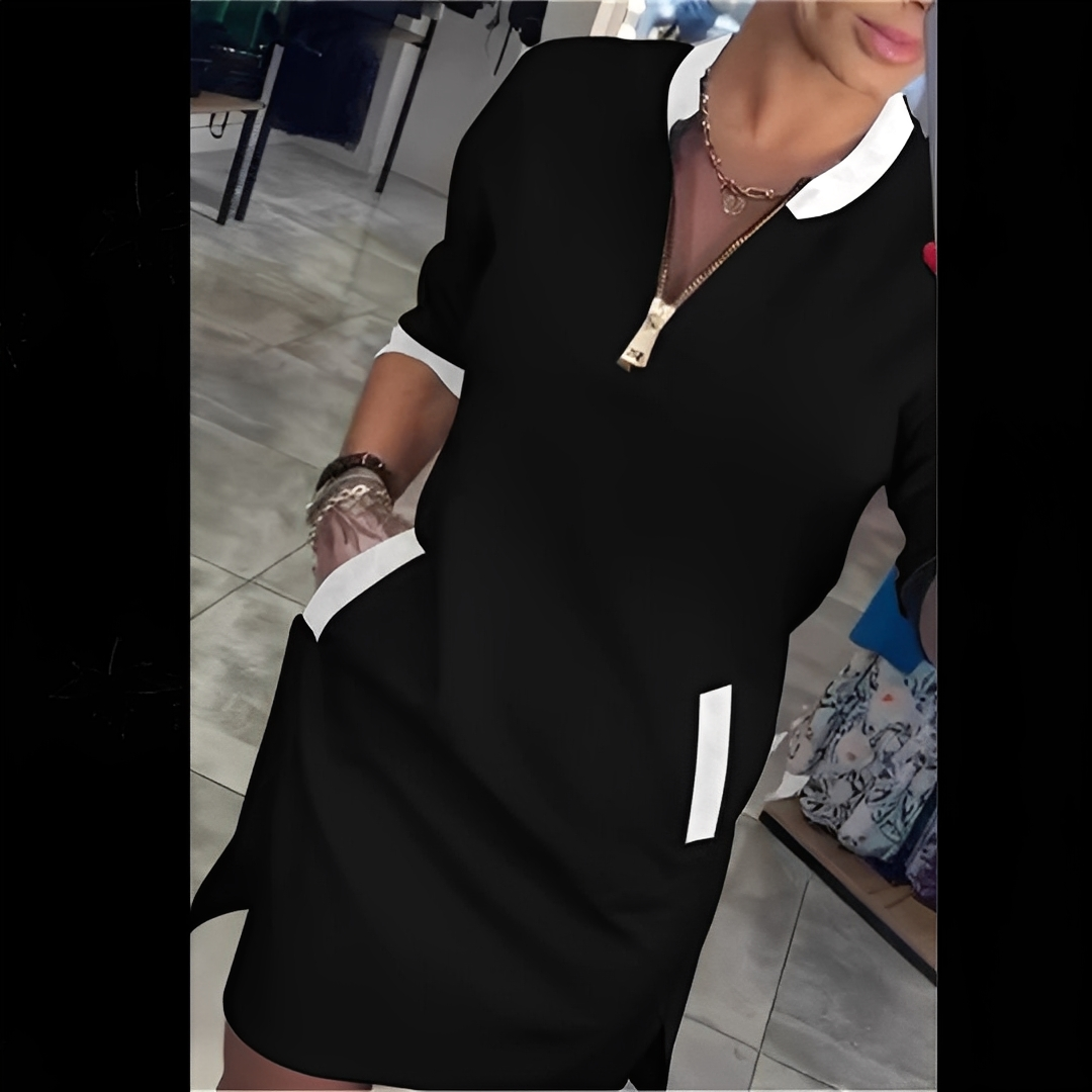 Angelena - Tyylikäs pitkähihainen mekko naisille