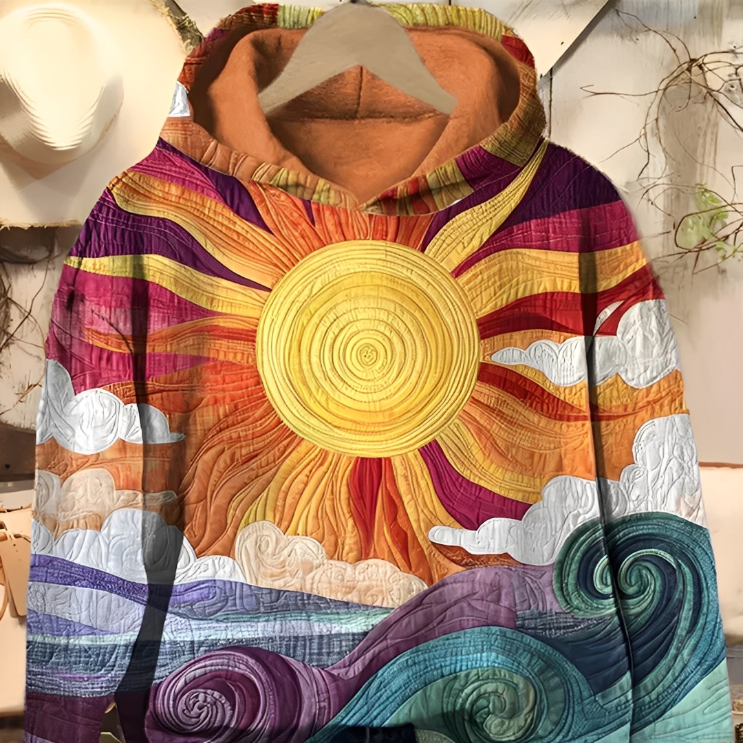 Vérène - Vintage-painatuksella varustettu huppari naisille