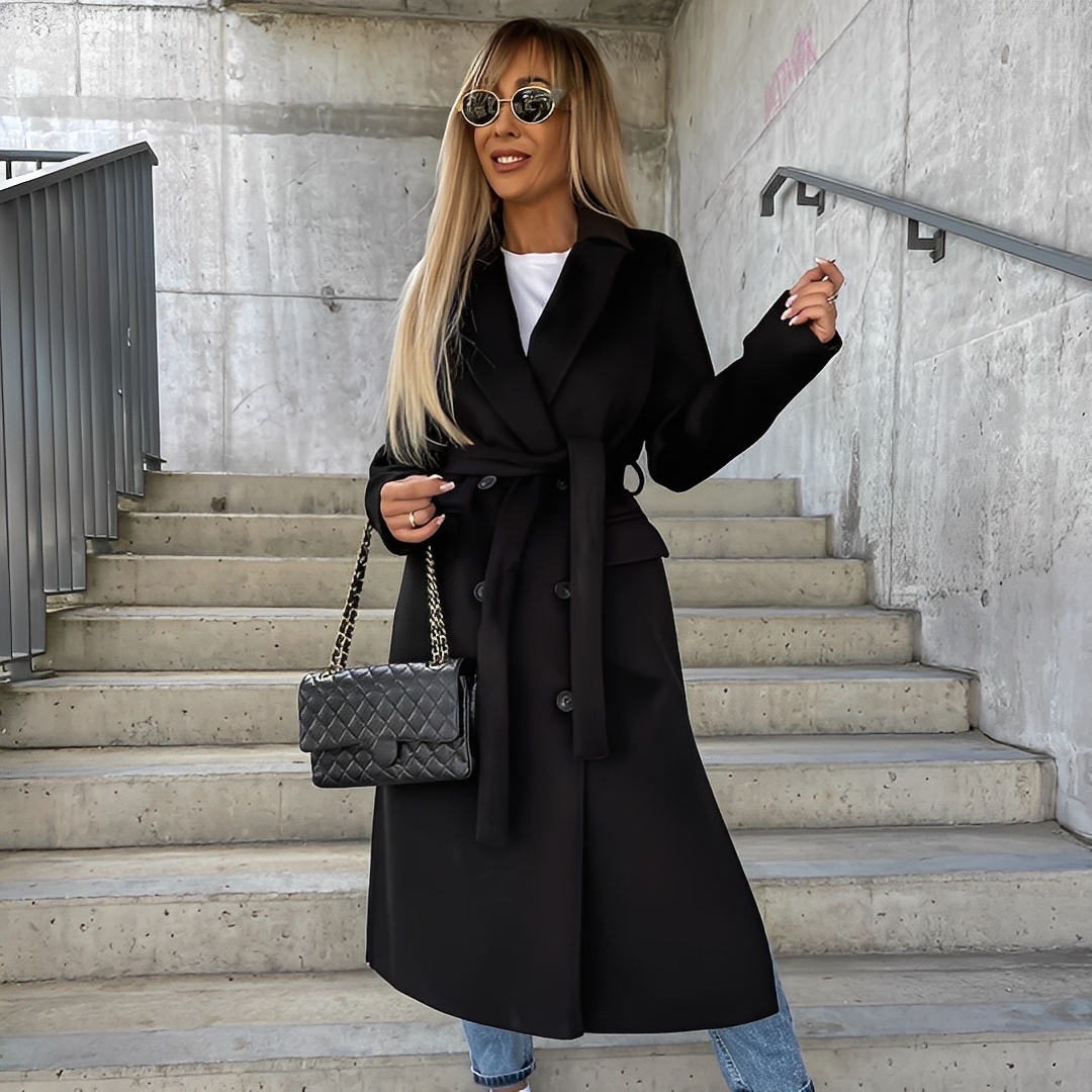 Lydie - Pitkähihainen klassinen trenssi naisille