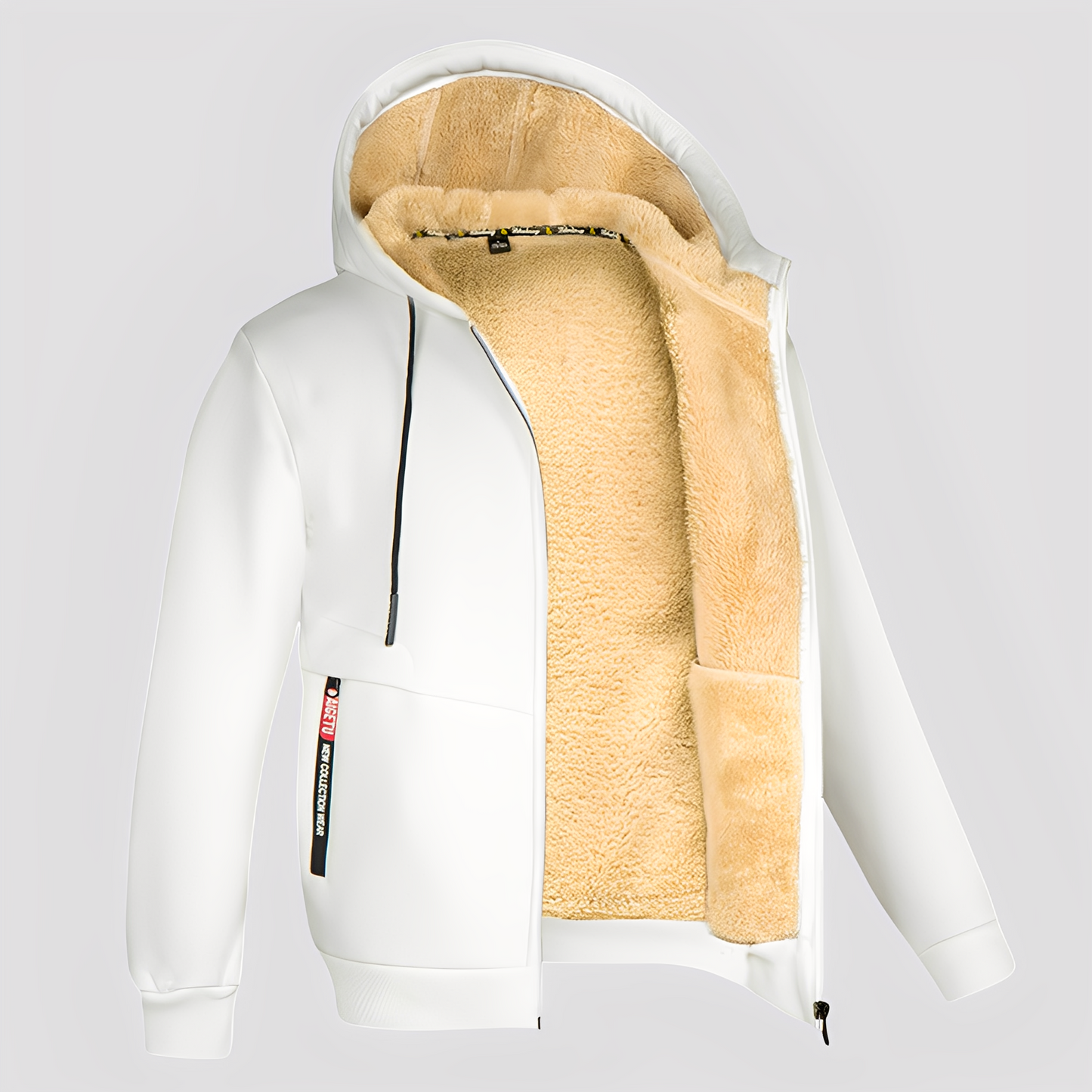 Waldo - Yksinkertainen, fleecellä vuorattu huppari miehille