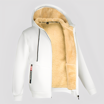 Waldo - Yksinkertainen, fleecellä vuorattu huppari miehille