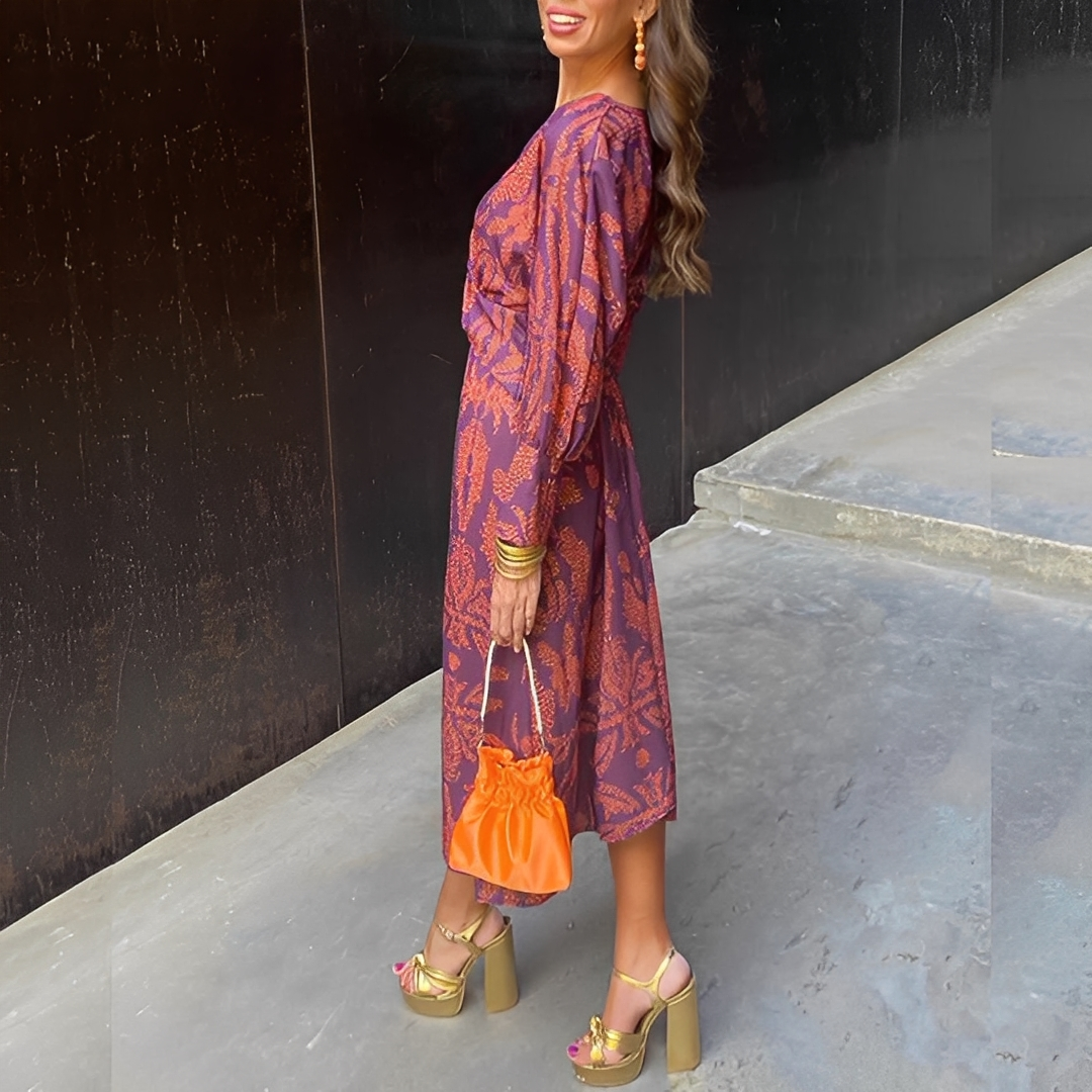 Louna - Elegantti V-kaula-aukkoinen mekko naisille