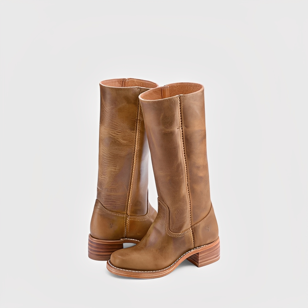 Lauryne - Naisten korkokengät nahkasaappaat