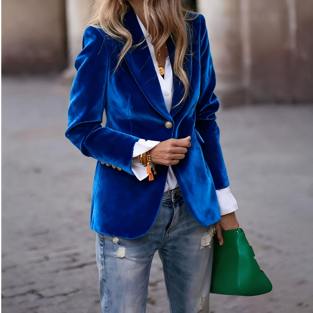 Lyliane - Rento klassinen nappitakki naisille