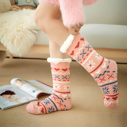 Clarice - Tyylikkäät keskipituiset joulusukat naisille