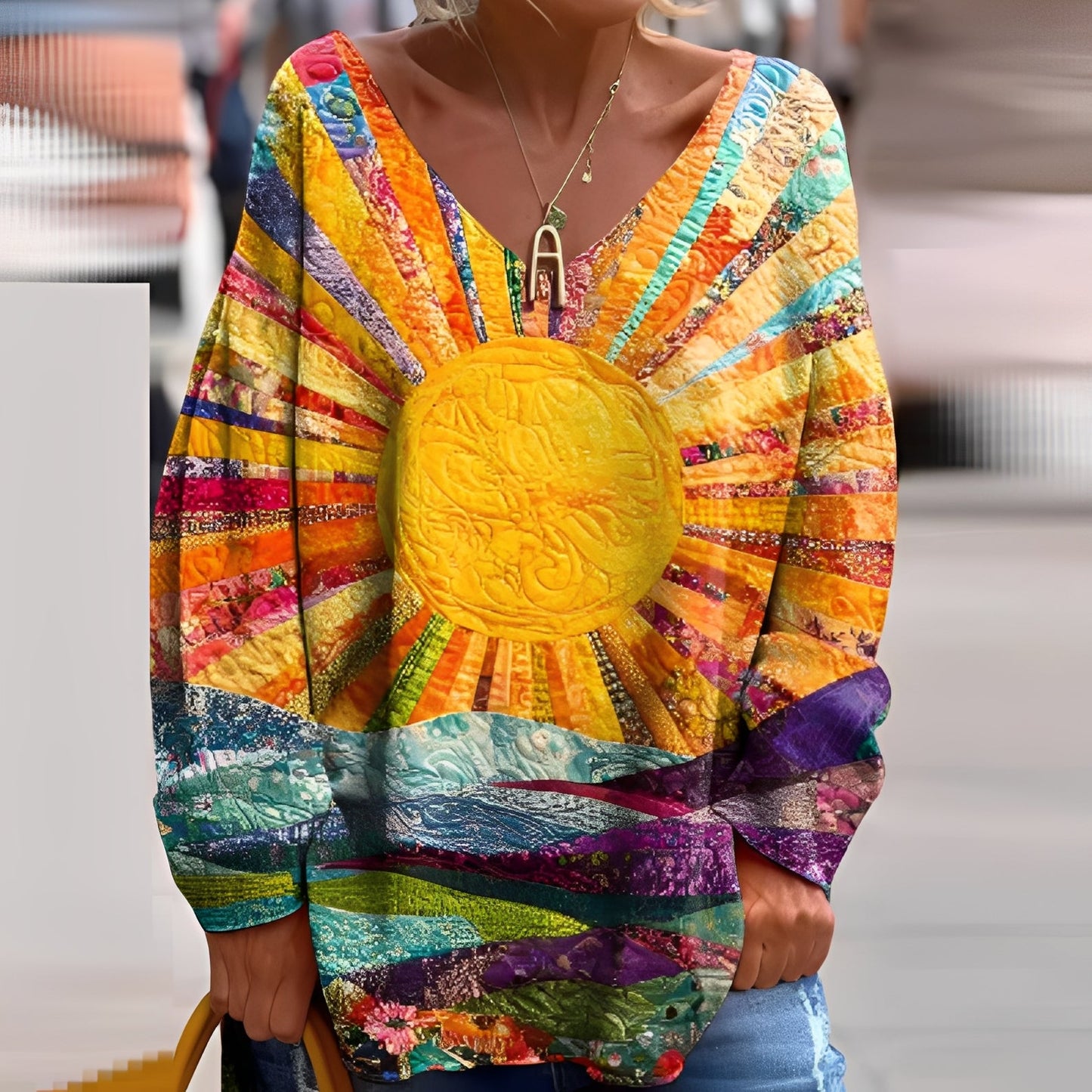 Sidonie - Värikäs pusero naisille