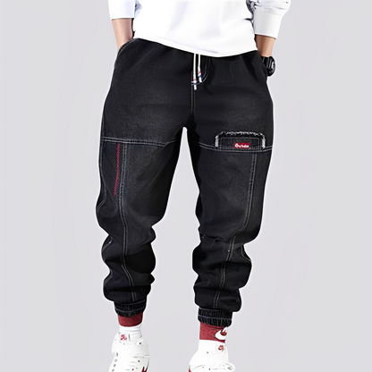 Victor - Tyylikkäät lökö-farkut joustavilla resoreilla miehille