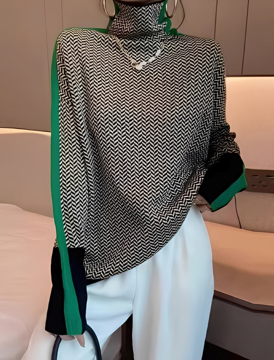 Bryony - Tyylikäs neulepusero poolokauluksella naisille