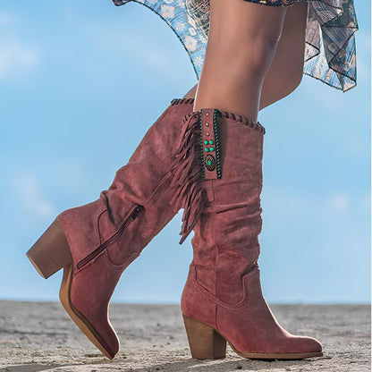 Ronnette - Rento nahkaiset cowboy-saappaat naisille