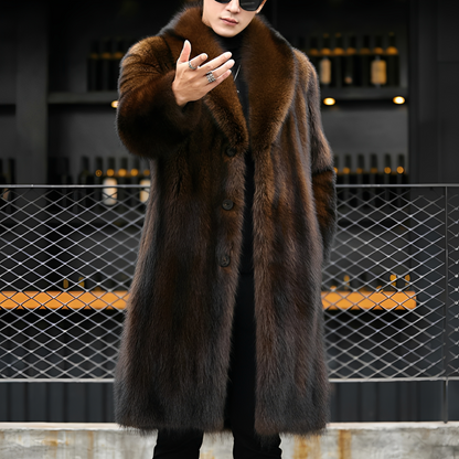 Matteo - Elegantti pitkä turkistakki miehille