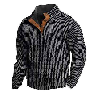 Austin - Retro-neulepusero tyylikkäällä painatuksella miehille