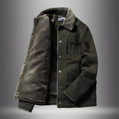 Theo - Moderni, paksu takki fleecellä miehille