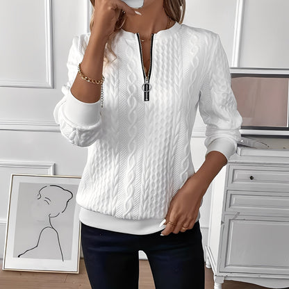 Chesley - Tyylikäs neulepusero vetoketjulla naisille