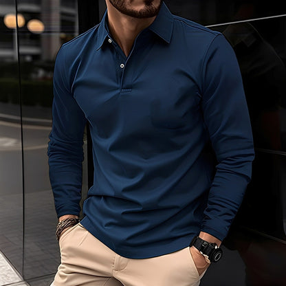 Deacon - Rento pitkähihainen pikeepaita miehille