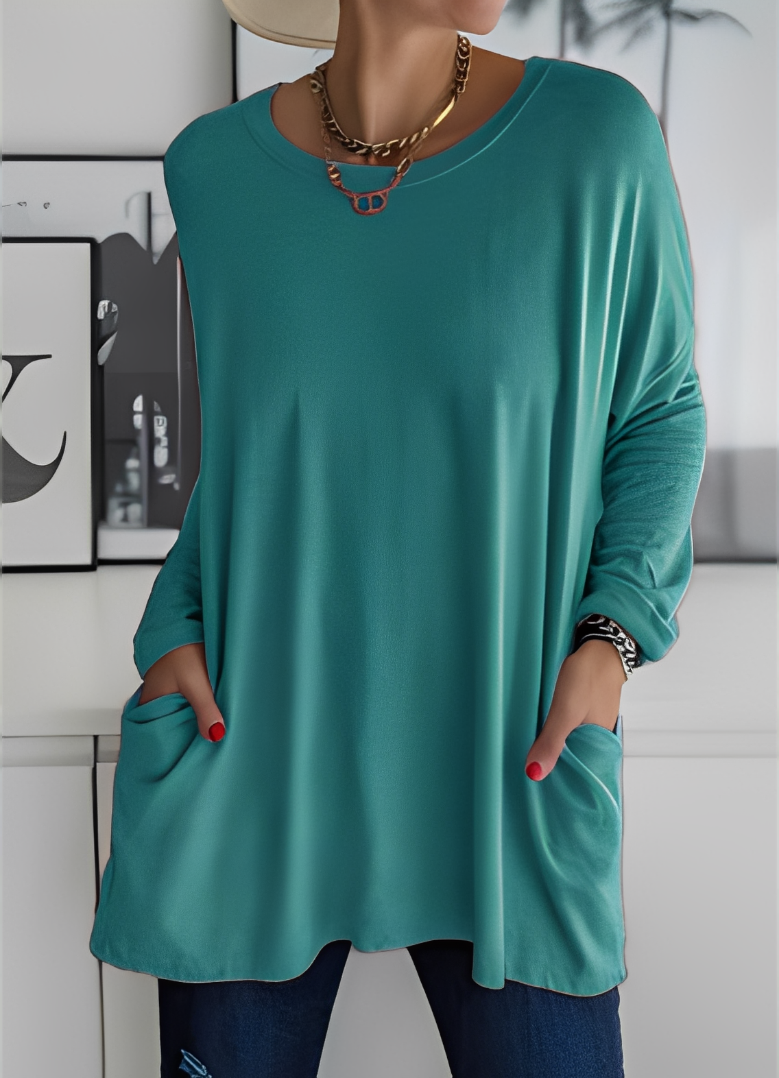 Shanene - Yksinkertainen, rento villapaita naisille