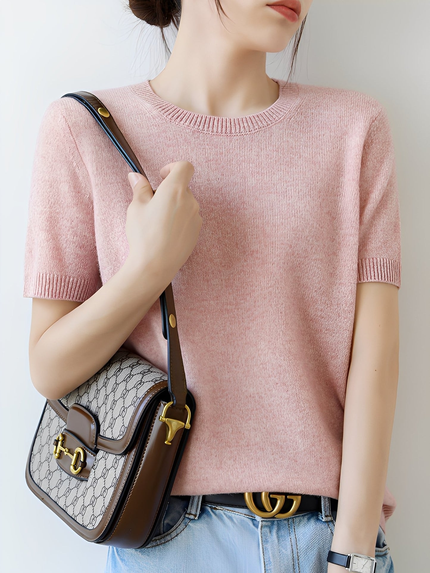 Blandine - Naisten lyhythihainen villapaita