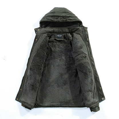 Bryan - Monipuolinen, fleecellä vuorattu takki hupulla miehille