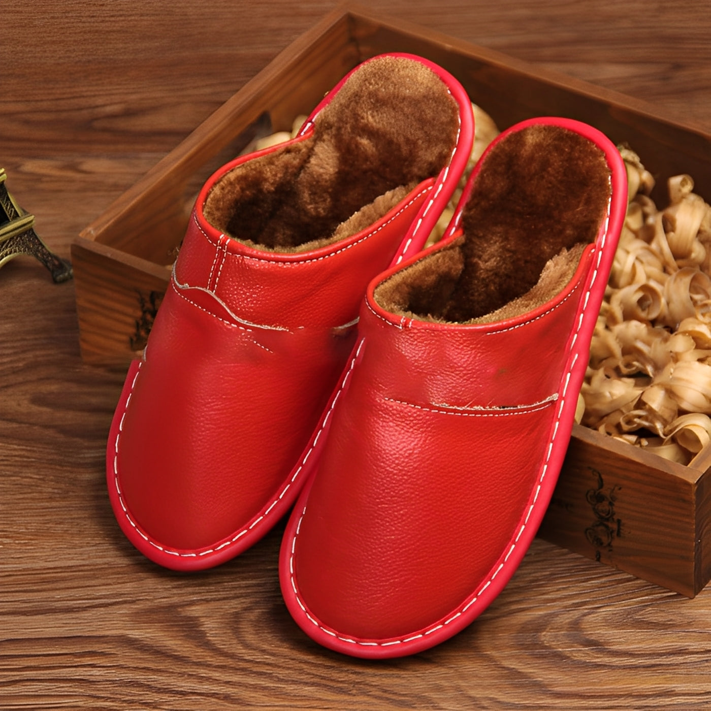 Xavier - Lämpimät puuvillasandaalit miehille