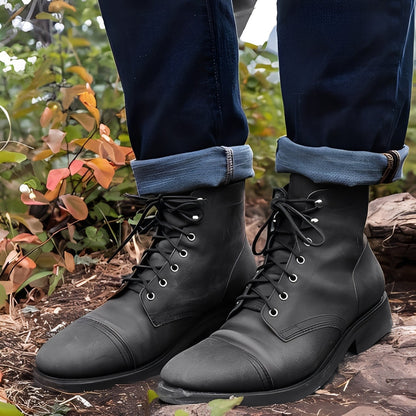 Kevin - Retro-nahkasaappaat miehille